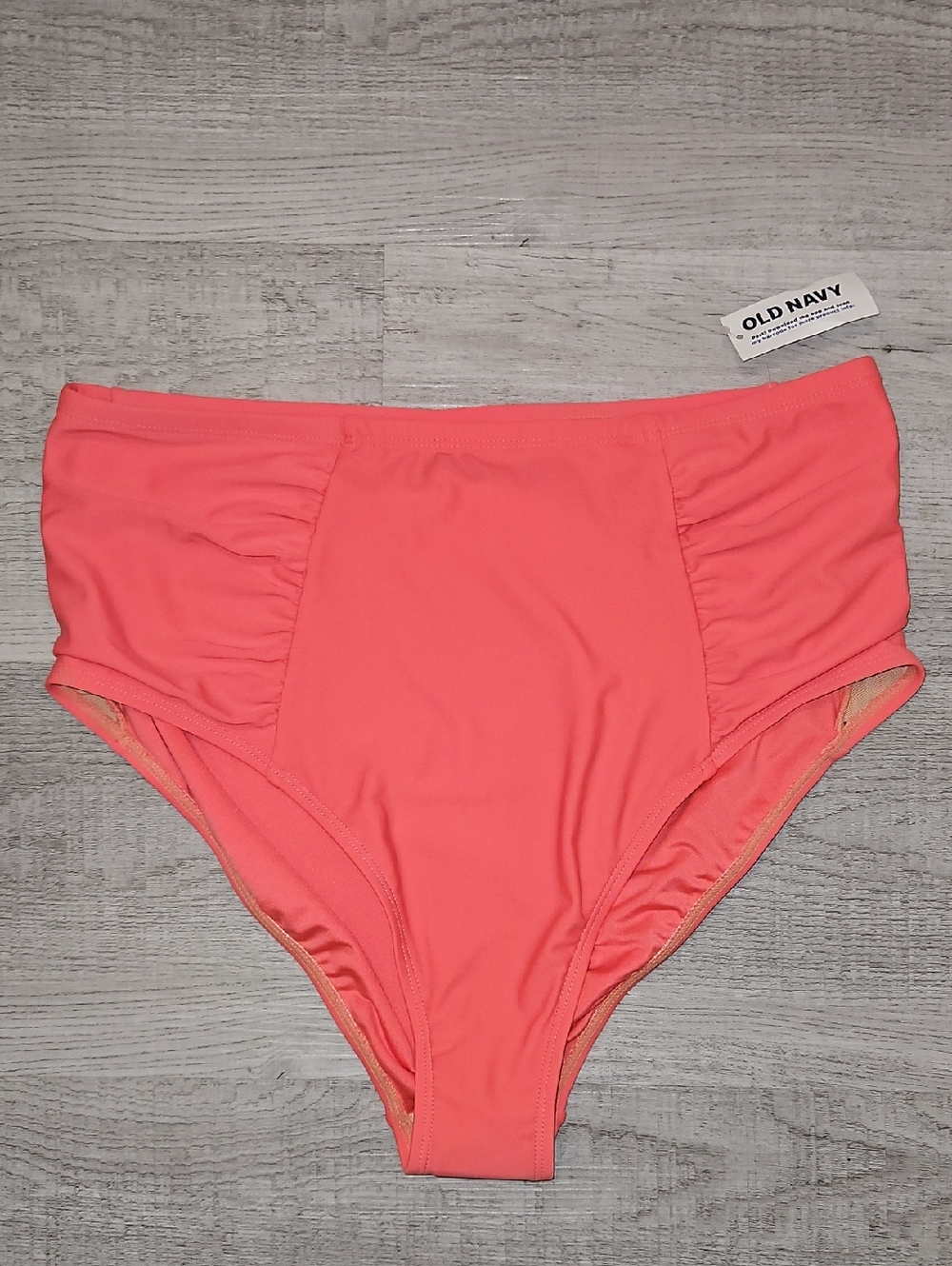 NWT Old Navy High-Waist Swim Bottoms in Coral